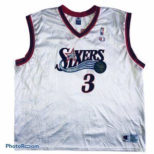 Allen Iverson Men's 52 2XL Champion 76ers Jersey